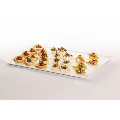 Bandeja Servir Quadrada 30x45 Amarela Em Polipropileno Linha Tropical Vem