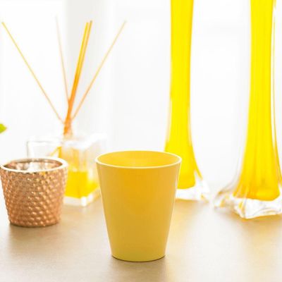 Copo Fresc Redondo 350ml Amarelo Claro Em Polipropileno Linha Tendência Vem