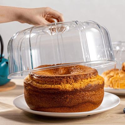 Boleira Elegance Redonda Com Tampa 30cm Vermelha Em Policarbonato Linha Profissional Cook Vem
