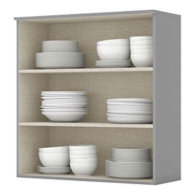 Armário Aéreo 2 Portas 80 Cm Americana Cinza - Henn
