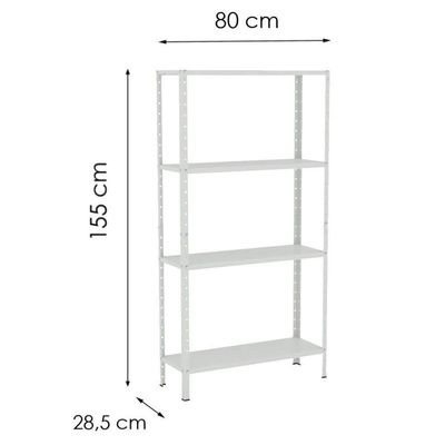 Estante Aço 4 Prateleiras Eaf006 Branca