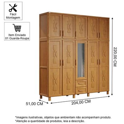 Guarda-roupa Casal 10 Portas E 2 Gavetas Dallas Straub Web
