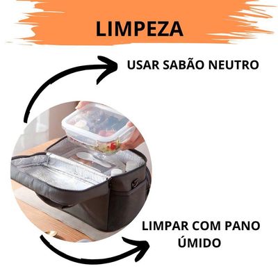 2 Bolsas Térmicas De Mão Com Alça Ajustavel Para Marmita Lancheira Impermeável azul-ver