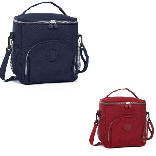 2 Bolsas Térmicas De Mão Com Alça Ajustavel Para Marmita Lancheira Impermeável azul-ver