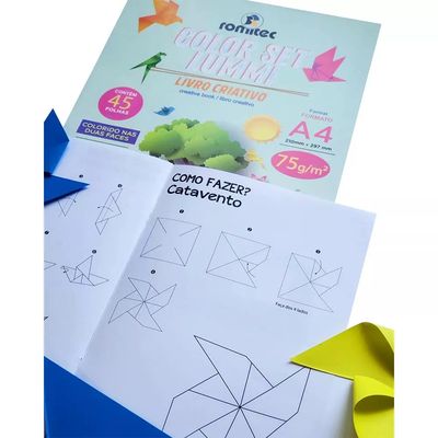 Papel Lummi Romitec A4 Colors 75g com 50 Folhas e Livro de Atividades