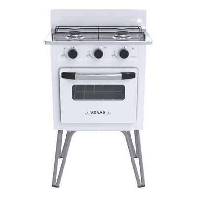 Fogão Portátil 2 Bocas Venax Gemini Vetrô Gas GLP Branco