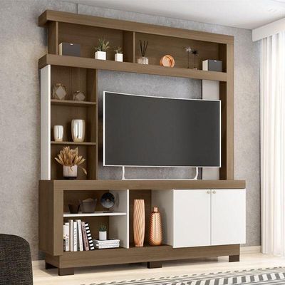Estante Home Theater Mali Carvalho Oak Off White - Móveis Leão