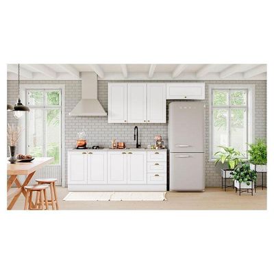 Cozinha Modulada Nova York 5 Peças Branco Hp Com Tampo Cooktop Calcare - Henn