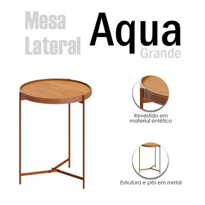 Mesa Lateral Aqua Grande Nature Cobre - Imcal