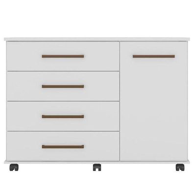 Cômoda Flora 4 Gavetas Branco Brilho - Demóbile