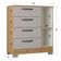 Cômoda 868 4 Gavetas E 1 Porta Com Armário Multiuso 2 Portas Pequeno Damasco Off White - Poquema