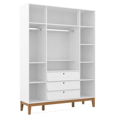 Guarda Roupa Infantil 4 Portas Unique Branco Soft Eco Wood - Matic