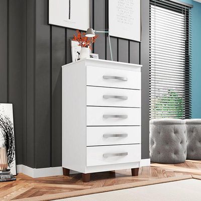 Cômoda Catar 5 Gavetas Branco - Incorplac
