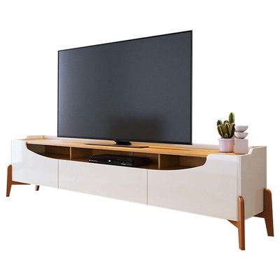 Rack Bancada Para Sala Ambiente Studio 2.2 Off White Nature - Imcal