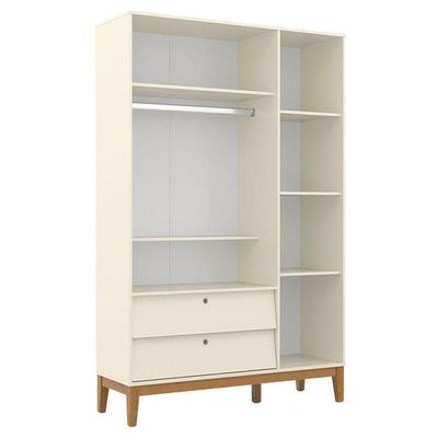 Guarda Roupa Infantil 3 Portas Unique Off White Eco Wood - Matic