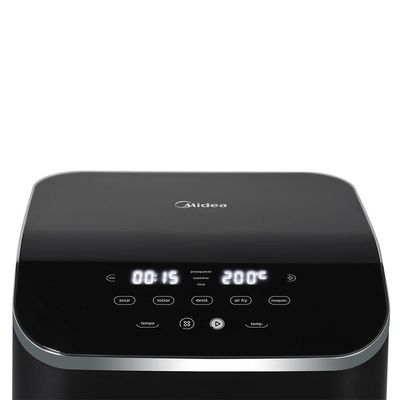 Fritadeira Elétrica Air Fryer Digital Midea Grandgourmet 5,5L FRA59P Preto 220V