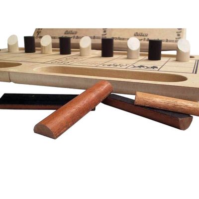 Jogo de Tabuleiro Senet em Madeira - Oficina de Criação Mitra