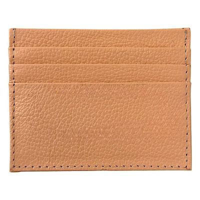Porta Cartão Slim Em Couro Nude