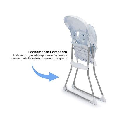 Cadeira De Alimentação Galzerano Portátil Para Bebê Alta Nick 5025 Até 23kg Blue Azul