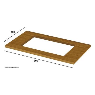 Balcão 2 Portas 80 Cm Americana Branco Com Tampo Para Cooktop Nature - Henn