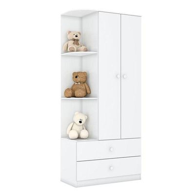 Guarda Roupa Infantil Labirinto 2 Portas Branco Brilho - Henn