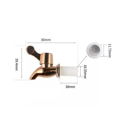 Kit 5 Torneiras Para Suqueira Dispenser Plástico Dourada Luxo Filtro Com Vedação