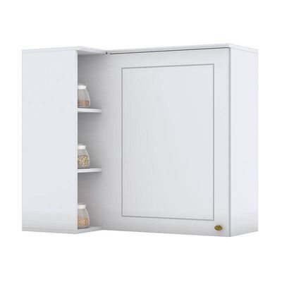 Armário Aéreo Canto Reto 1 Porta Americana Branco Hp - Henn