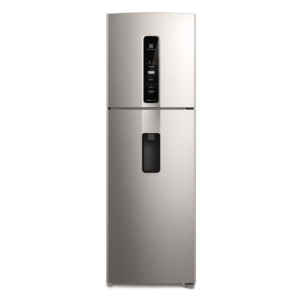 Geladeira Electrolux Frost Free Inverter 409L Água na Porta AutoSense cor Inox Look (IW45S) 127V