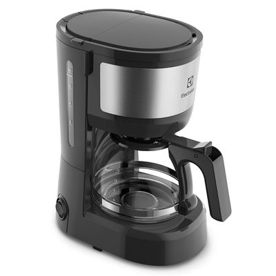 Cafeteira Elétrica Electrolux 15 Xícaras Efficient com Filtro Permanente Removível Cor Inox Preta (ECM10) 127V