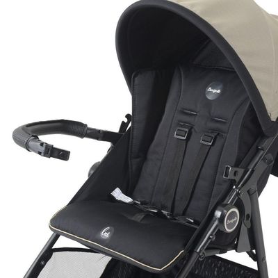 Carrinho De Bebê Burigotto Lui De 0 Até 15kg Para Passeio Sand - Preto E Bege, U