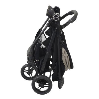 Carrinho De Bebê Burigotto Lui De 0 Até 15kg Para Passeio Sand - Preto E Bege, U