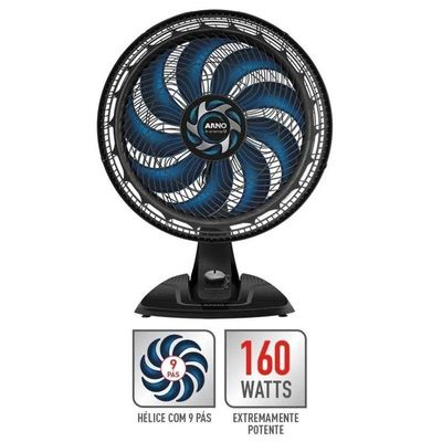 Ventilador 2 Em 1 Mesa E Coluna 40cm Ve9m VE3990BA Arno Preto/azul 220V