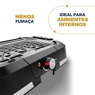 Churrasqueira Elétrica Britânia 1500W Menos Fumaça BCQ10A 127V