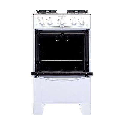 Fogão 4 Bocas Atlas Mônaco Plus Com Mesa Inox E Acendimento Automático Branco Bivolt