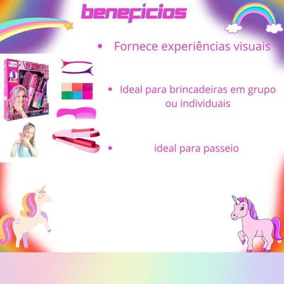 Brinquedo Menina Mechas De Cabelo Colorida Máquina Para Pintar Cabelo