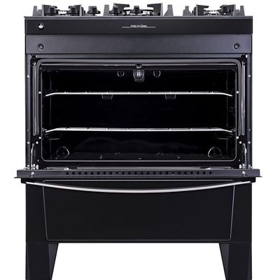 Fogão 5 Bocas Atlas Agile UP Glass Com Mesa De Vidro E Acendimento Automatico Preto Bivolt