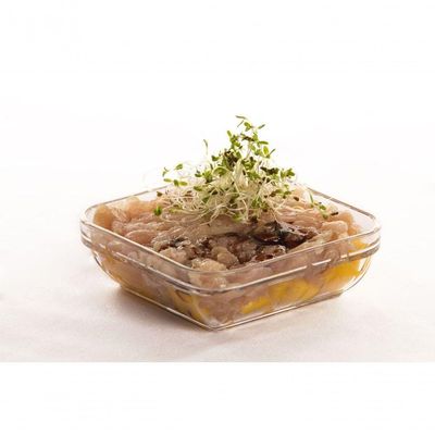 Travessa Cheff Quadrada 250ml Rosé Em Polipropileno Linha Tendência Vem