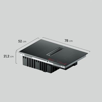 Cooktop de Indução 2 em 1 com Coifa Integrada Electrolux Expert (IE8CH) 220V