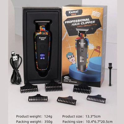 Aparador De Cabelo Kemei Max5090 Para Homens Barba  Máquina De Corte Barbeador Elétrico