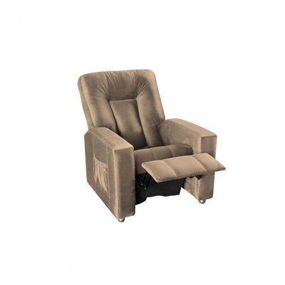 Poltrona Do Papai Pallas Mx5 - Veludo Marrom Claro