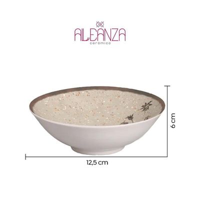 Bowl Cerâmica Natural Acetinado Plus Alleanza 350ml