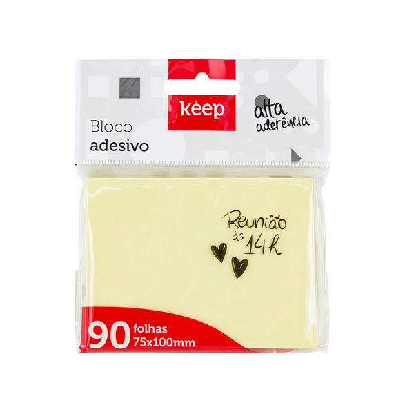 Combo Papelaria - Bloco Adesivo 75x100mm Amarelo 90 Folhas e Bloco Adesivo 75x75mm Amarelo 100 Folhas Keep - EI033K EI033K Combo Papelaria - Bloco Adesivo 75x100mm Amarelo 90 Folhas e Bloco Adesivo 75x75mm Amarelo 100 Folhas Keep - EI033K EI033K