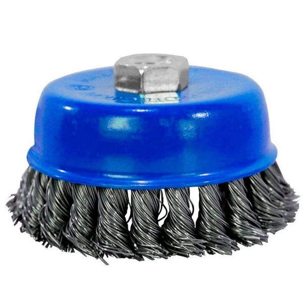 "Kit 4 Escova Rotativa De Aço Para Lixadeira 100mm 4"" Danmi"