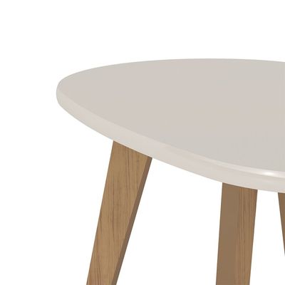 Mesa de Centro Orgânica em MDF Artely Carvalho/Ofwhit