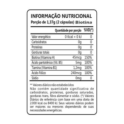 Kit 04 Biotina Cabelo Unhas Vitaminas Maxinutri 60 Capsulas