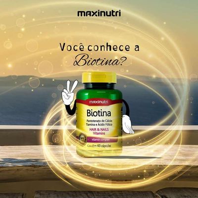 Kit 04 Biotina Cabelo Unhas Vitaminas Maxinutri 60 Capsulas