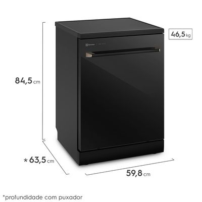 Lava-Louças Electrolux 14 Serviços Preta Pro Series com Função Higienizar (LP14V) 127V