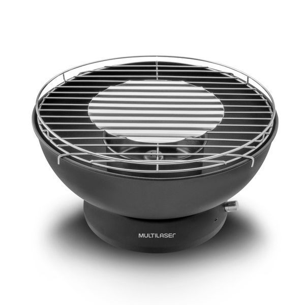 Combo Cozinha - Churrasqueira Portátil Multilaser Smokeless a Carvão e Fogão Elétrico Multilaser Easy Cook Duo 127V - CE154K CE154K