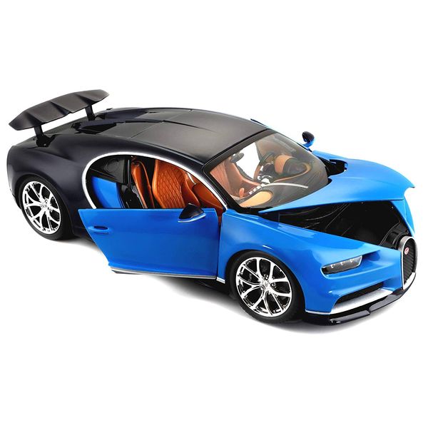 Miniatura - Carro - Bugatti Chiron - 1:18 - Bburago Plus - AZUL BUR11040