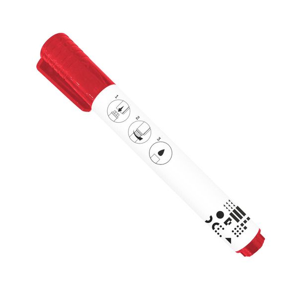 Pincel Marcador de Quadro Branco Recarregável Tinta Vermelho Caixa c/ 12un Keep - MR037 MR037